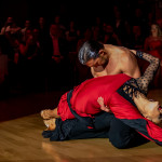 Oxana Lebedew & Pavel Zvychaynyy<br>Paso Doble Galaball 2019: Oxana Lebedew & Pavel Zvychaynyy. Photo: Dr. Klaus Hartmann (dance-pics.de)