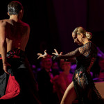 Oxana Lebedew & Pavel Zvychaynyy<br>Paso Doble Galaball 2019: Oxana Lebedew & Pavel Zvychaynyy. Photo: Dr. Klaus Hartmann (dance-pics.de)